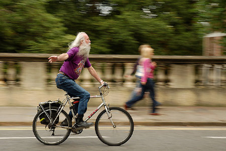 old bike rider