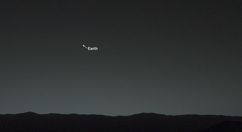 earth as seen from mars